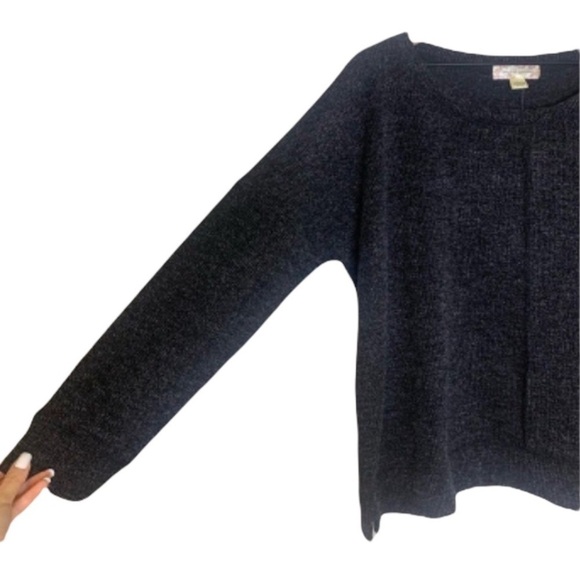 Band of Gypsies Charcoal Grey Lotta Love Knit Sweater Size M - Picture 4 of 9